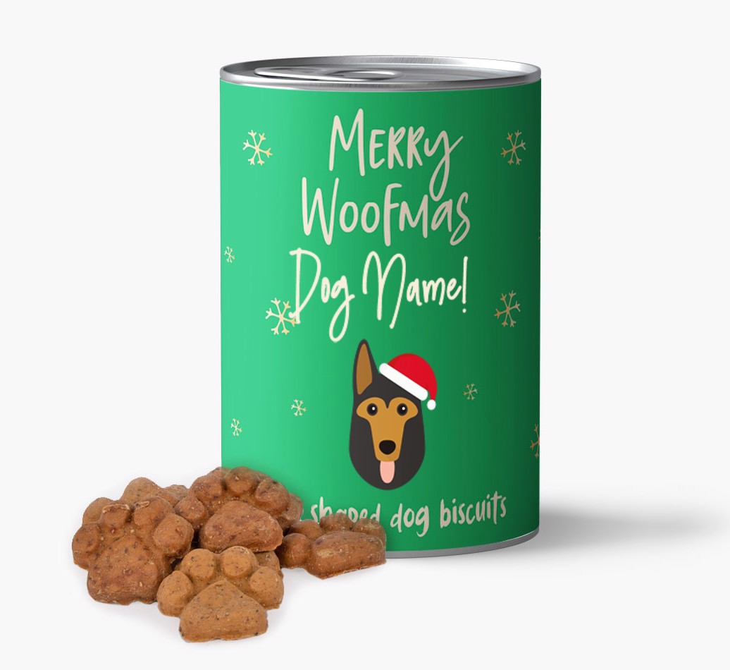 'Merry Woofmas' - Personalised Paw Biscuits'